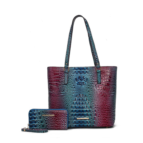 Piper Gradient Croc Tote Bag
