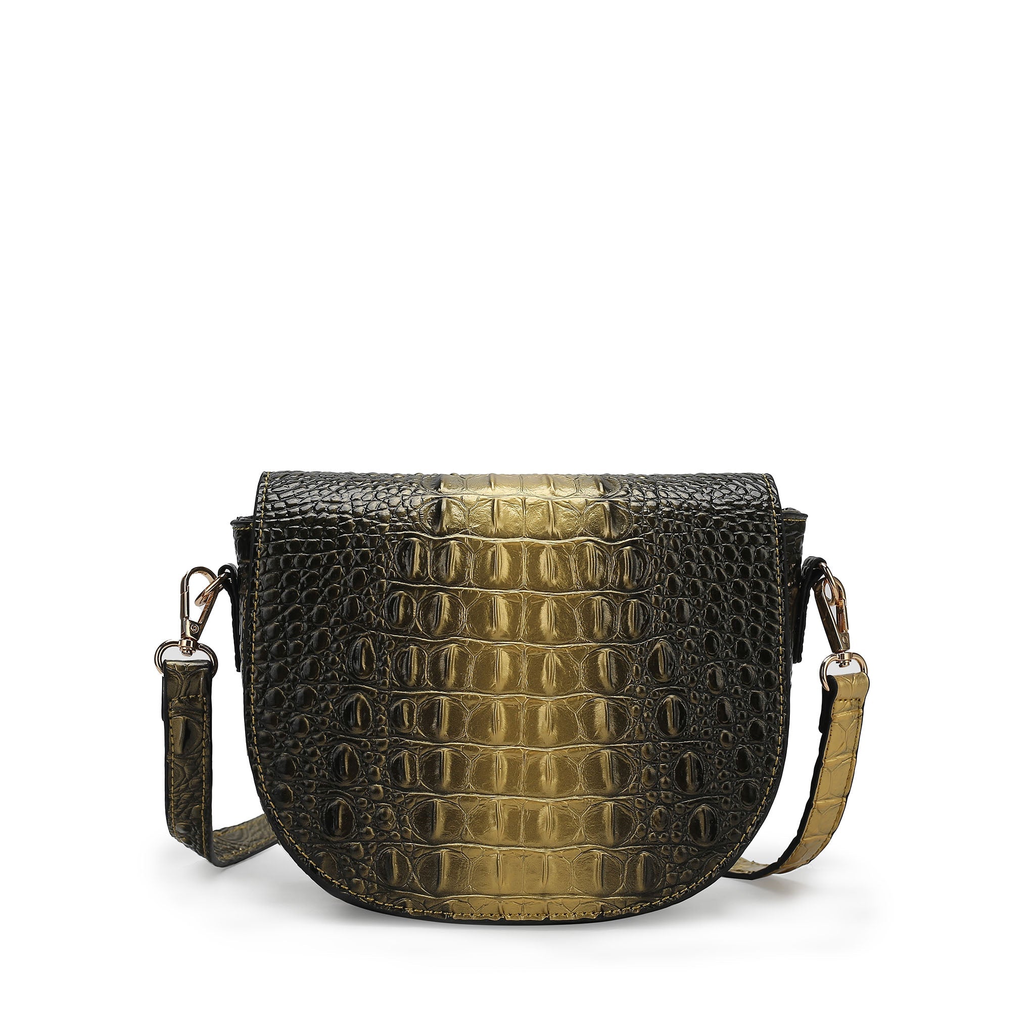  MKF Collection Amalia Croc-Embossed Crossbody Bag - Blue - Bonton
