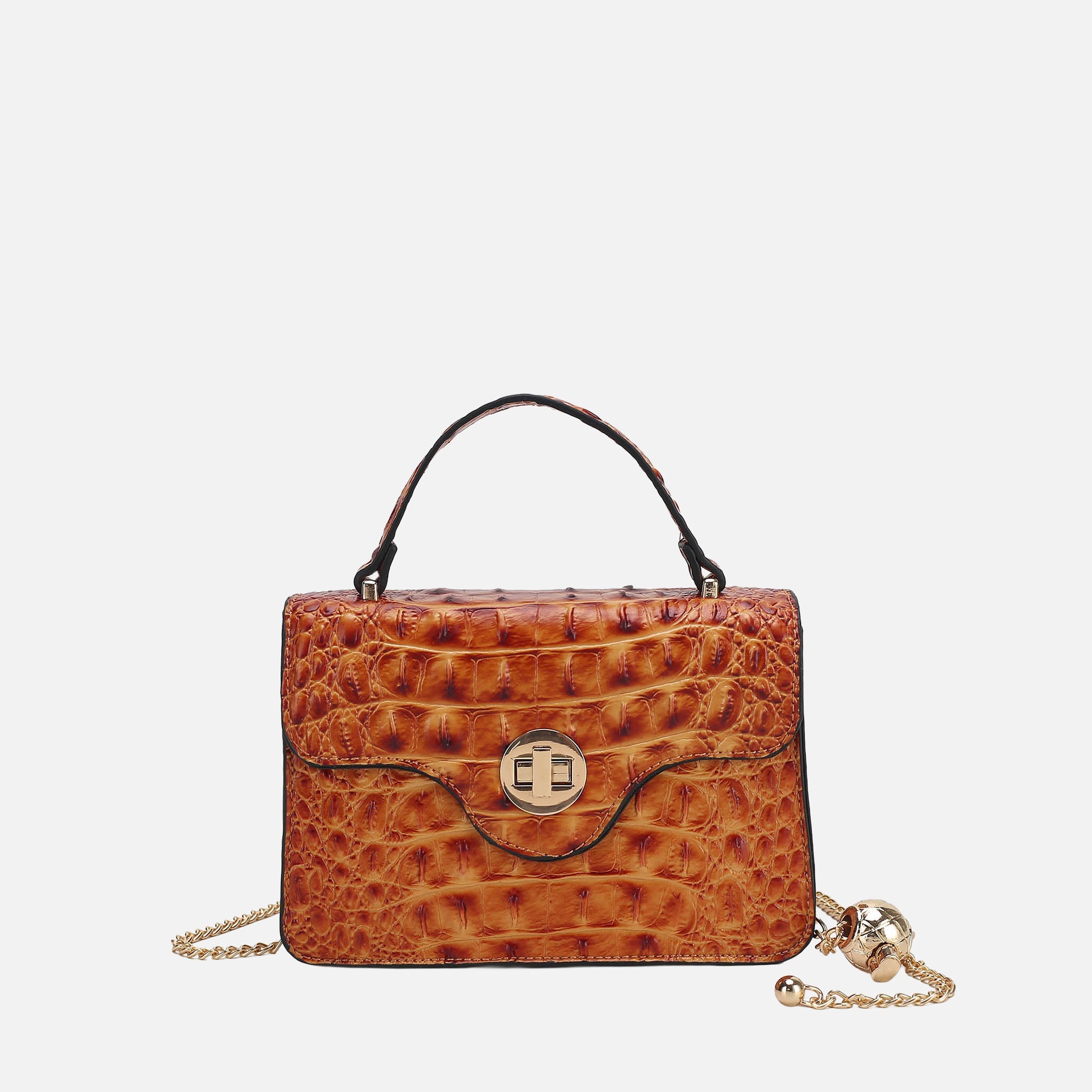  MKF Collection Mae Shoulder Bag - Croco Black - Bonton