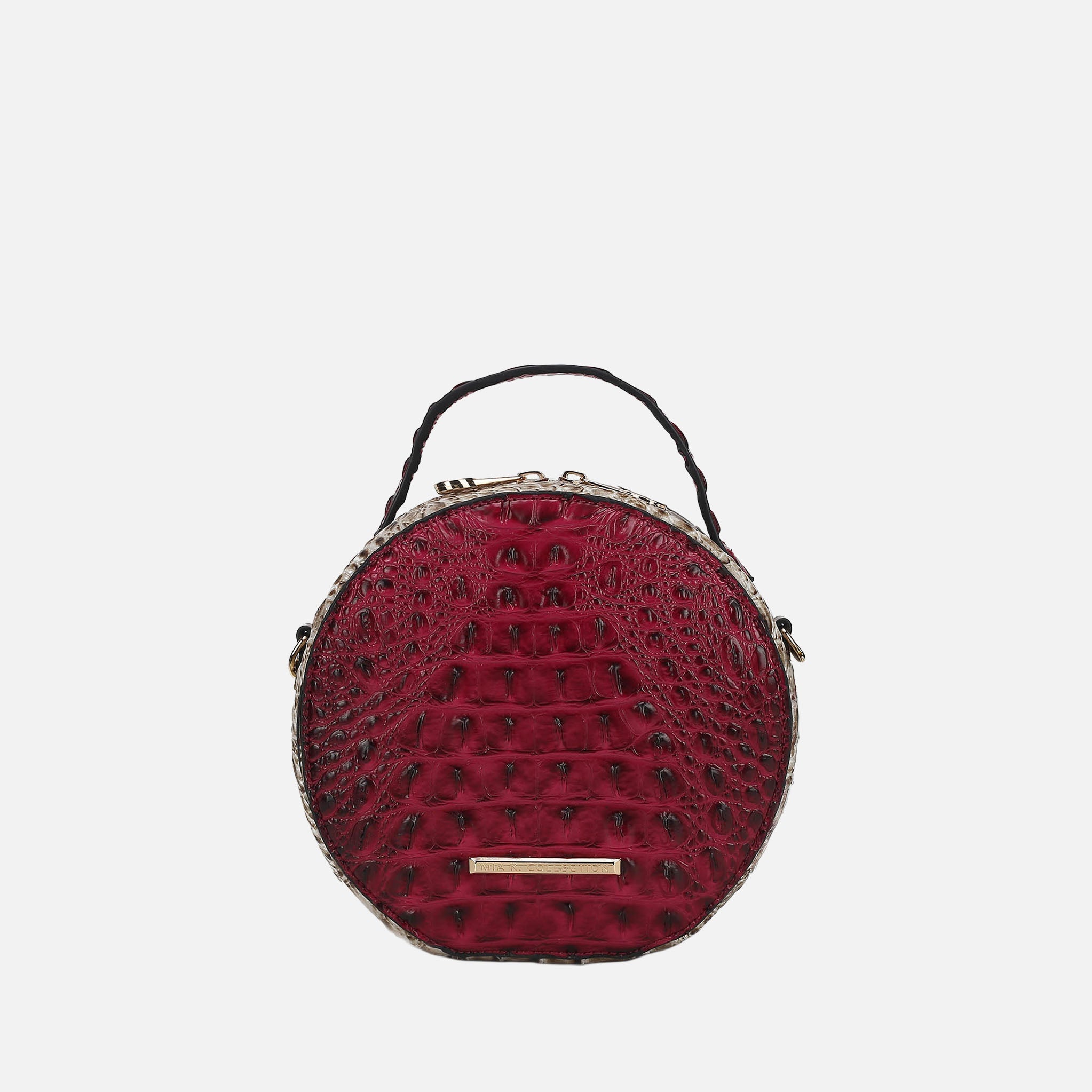  MKF Collection Ynnari Croc Round Crossbody Bag - Croco Black - Bonton