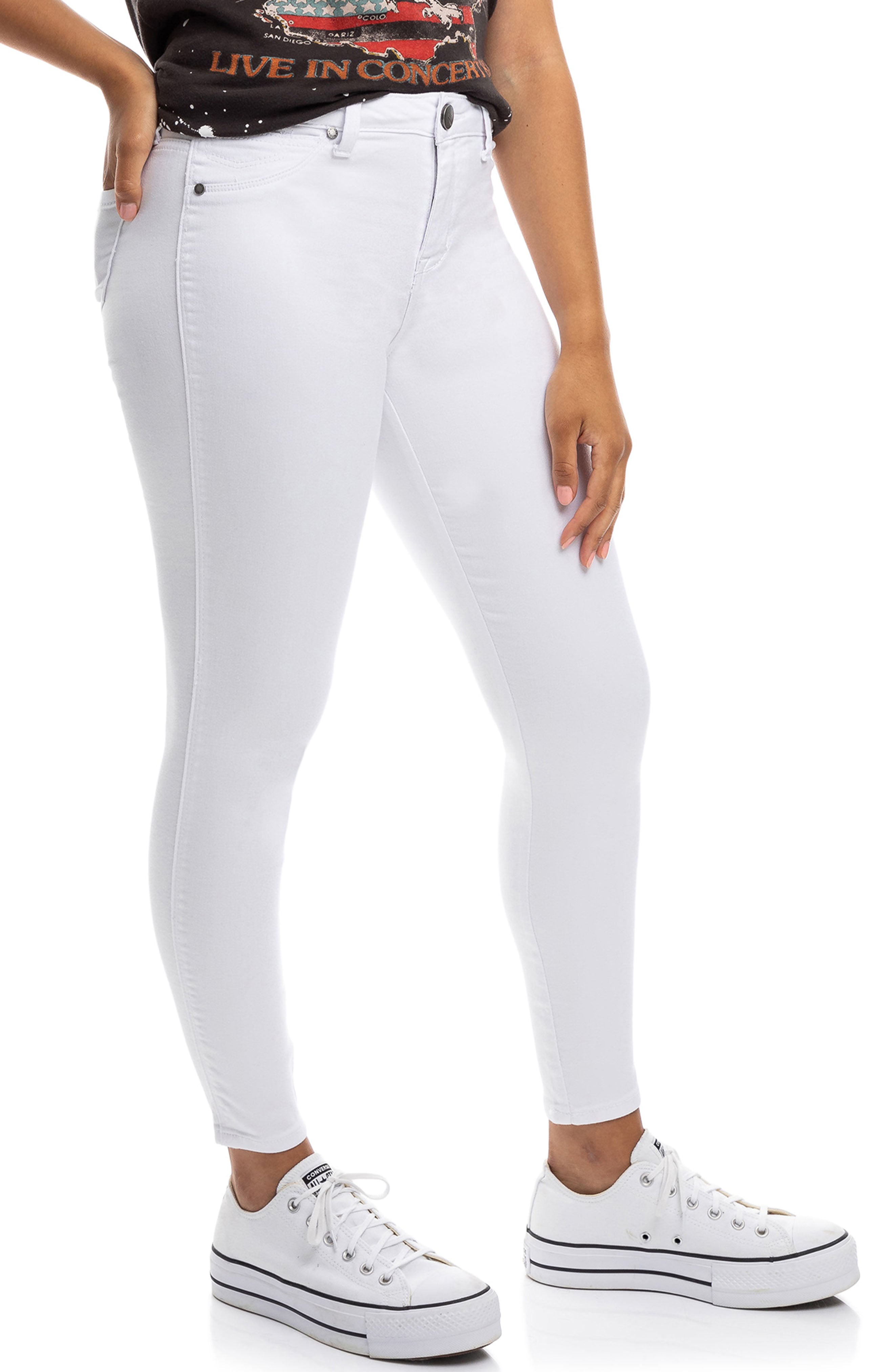  Butter High Rise Ankle Skinny 28 - White - Bonton