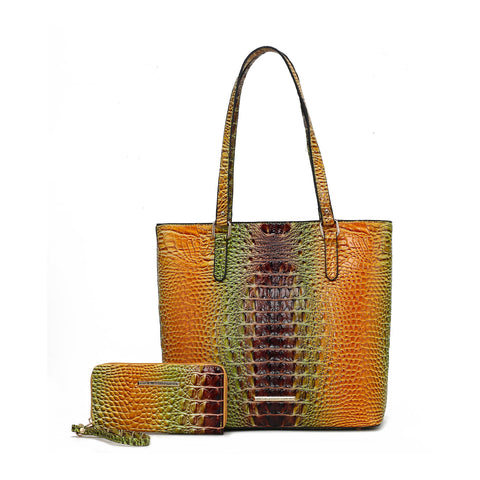 Piper Gradient Croc Tote Bag