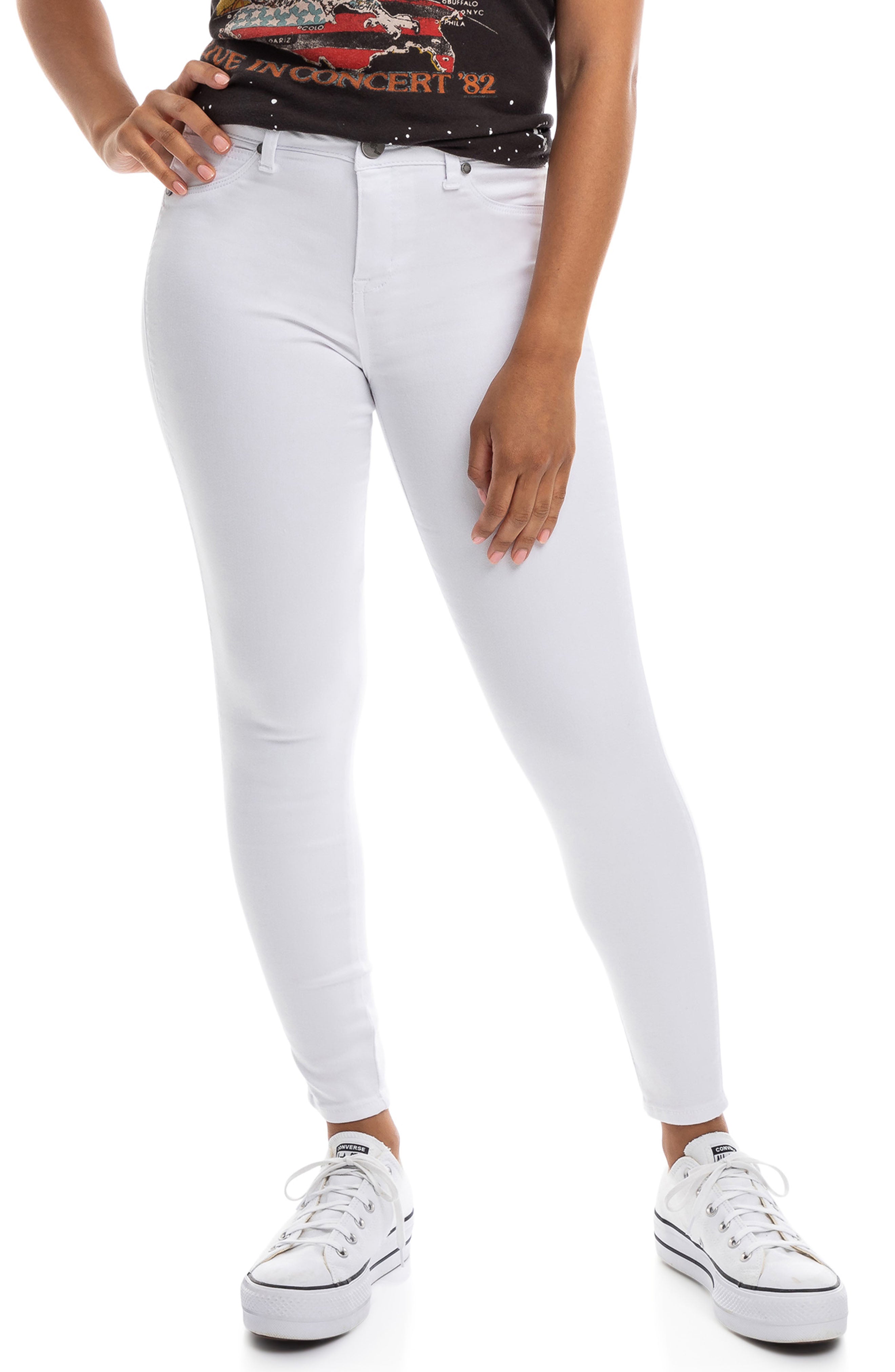  Butter High Rise Ankle Skinny 28 - White - Bonton