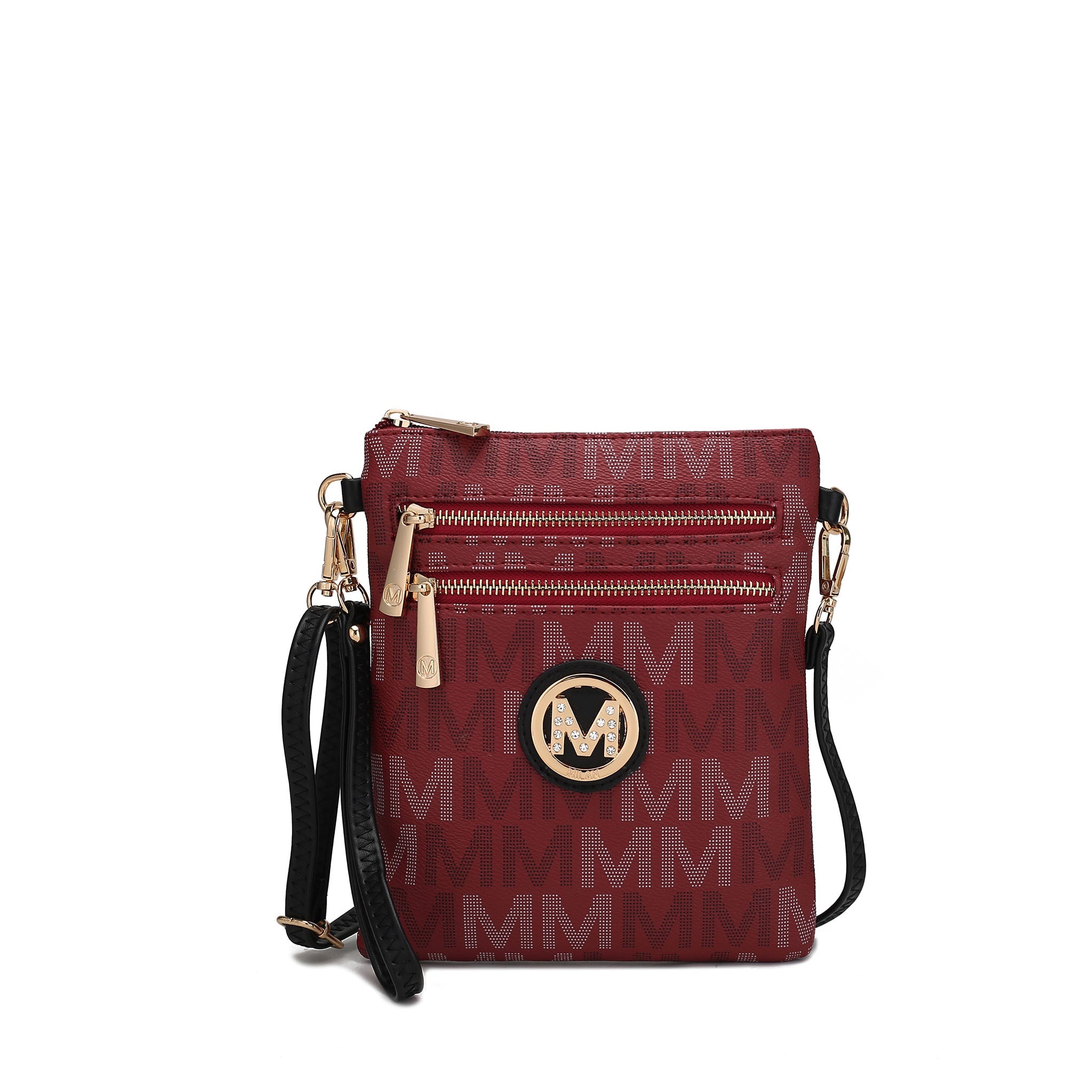  MKF Collection Gaia Milan Signature Crossbody Bag - Red - Bonton