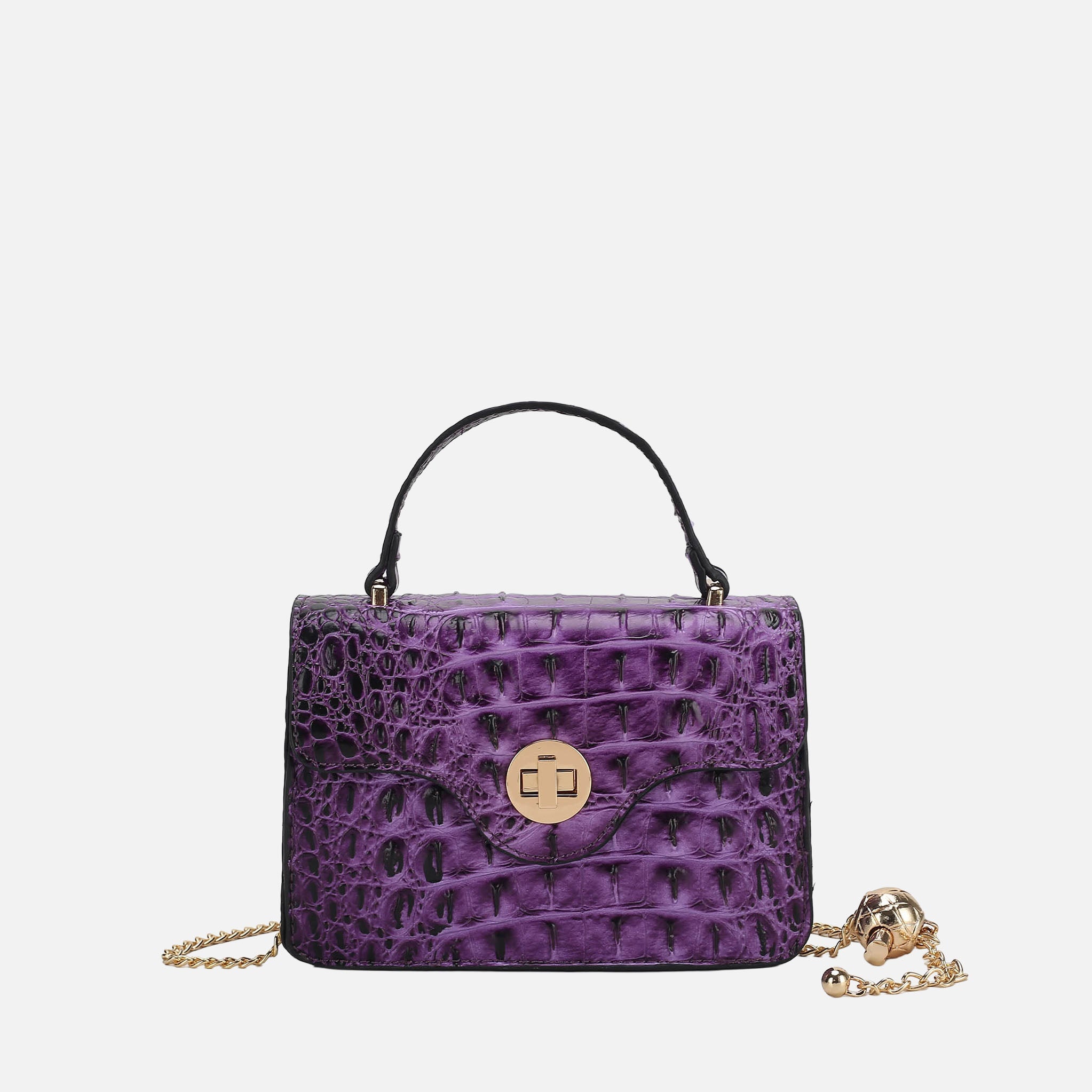  MKF Collection Mae Shoulder Bag - Croco Black - Bonton