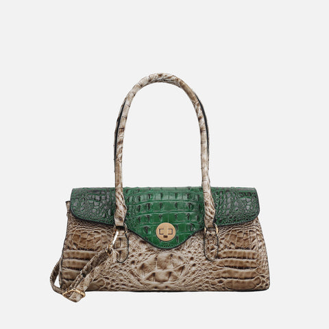 Liviana Croc-Embossed Shoulder Bag