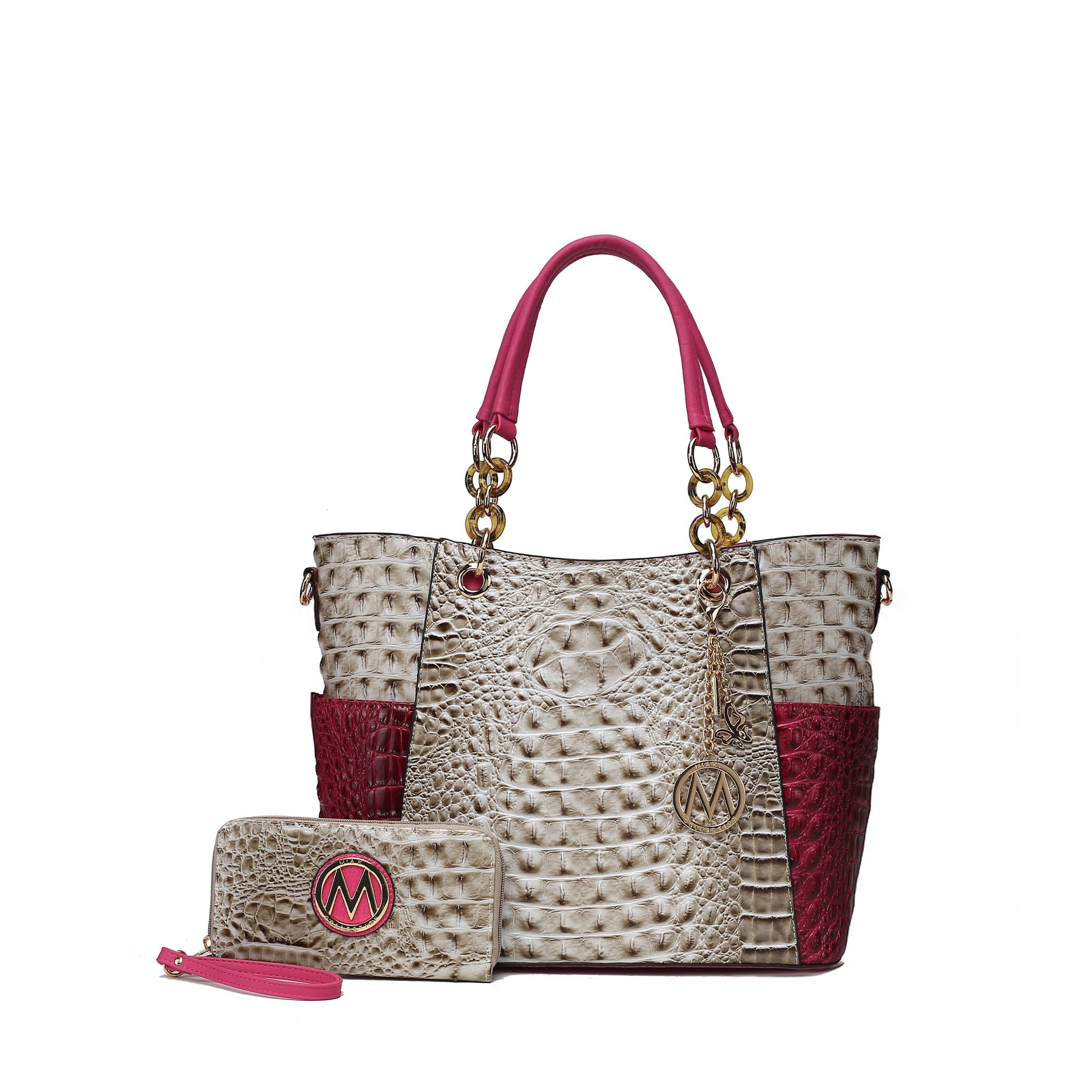  MKF Collection Merlina Tote Bag and Wallet Set - Beige - Bonton