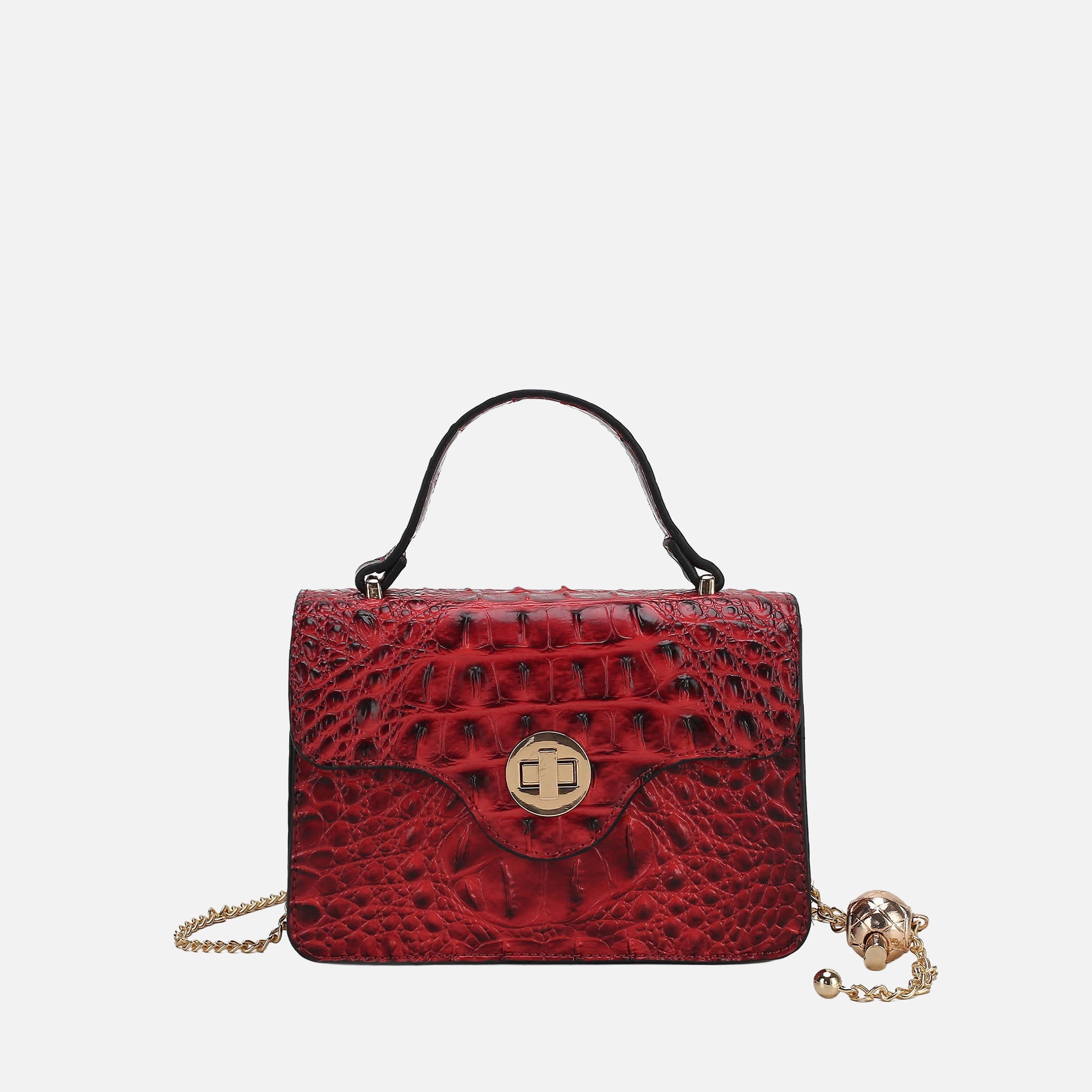  MKF Collection Mae Shoulder Bag - Croco Black - Bonton
