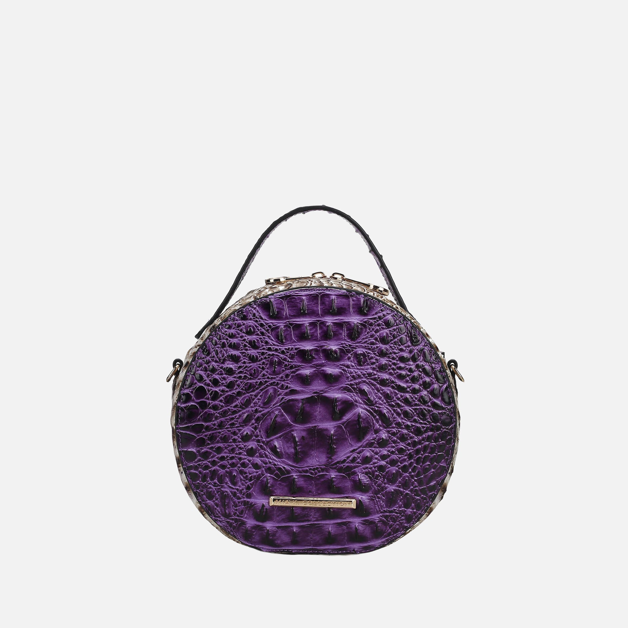  MKF Collection Ynnari Croc Round Crossbody Bag - Croco Black - Bonton