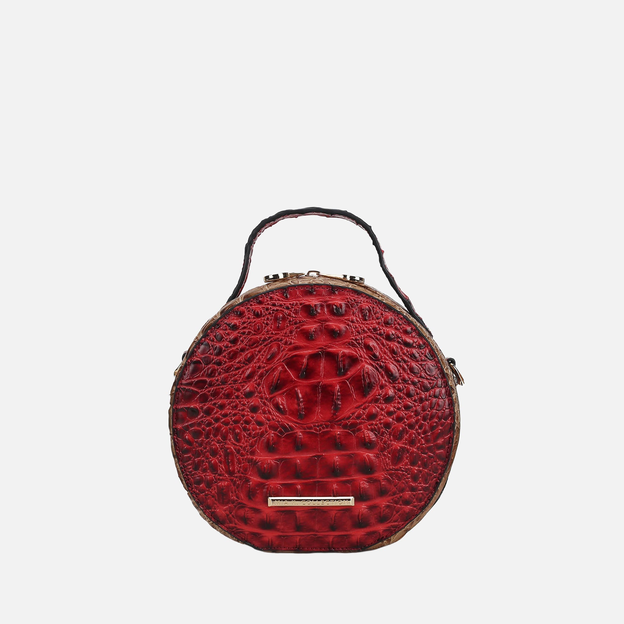  MKF Collection Ynnari Croc Round Crossbody Bag - Croco Black - Bonton