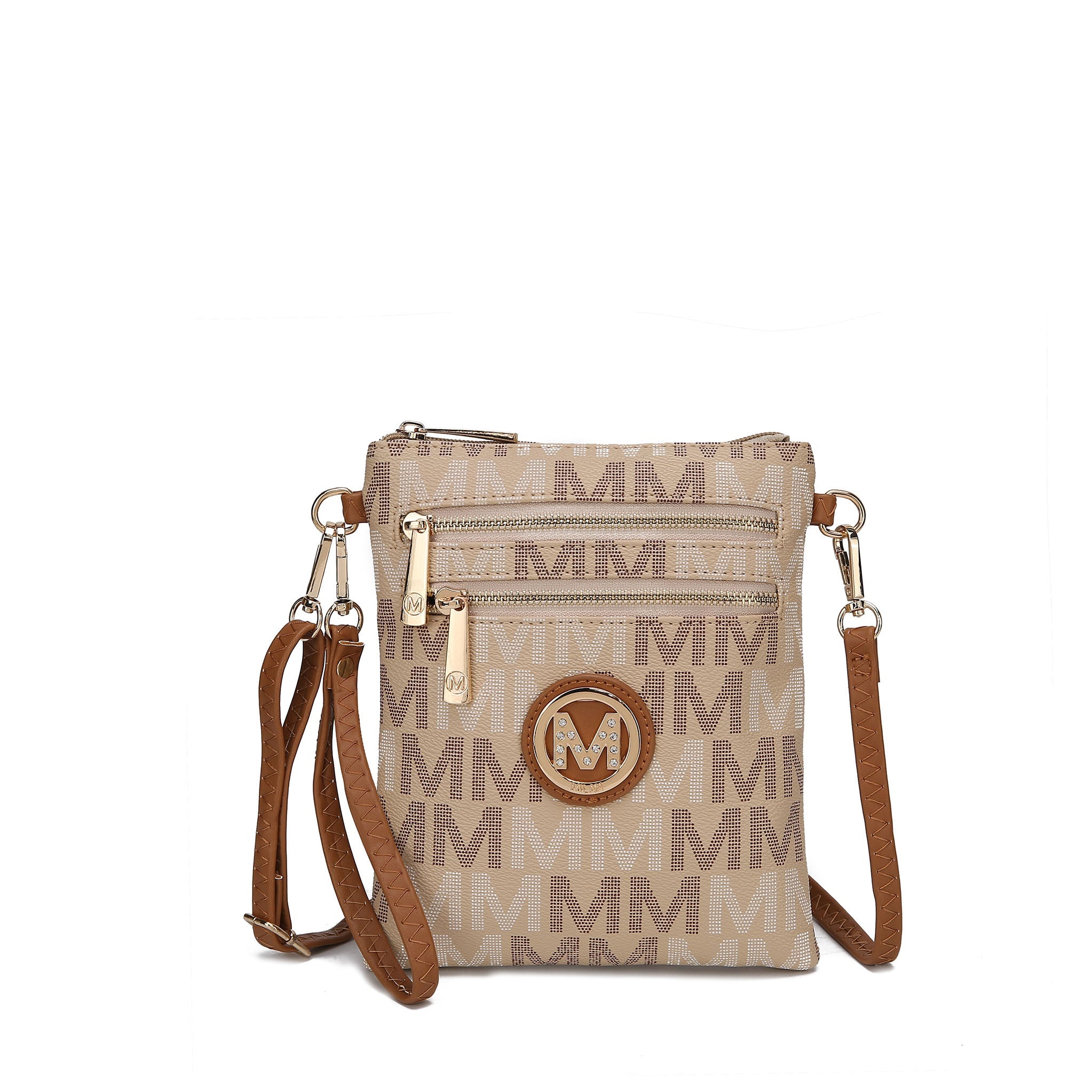  MKF Collection Gaia Milan Signature Crossbody Bag - Red - Bonton
