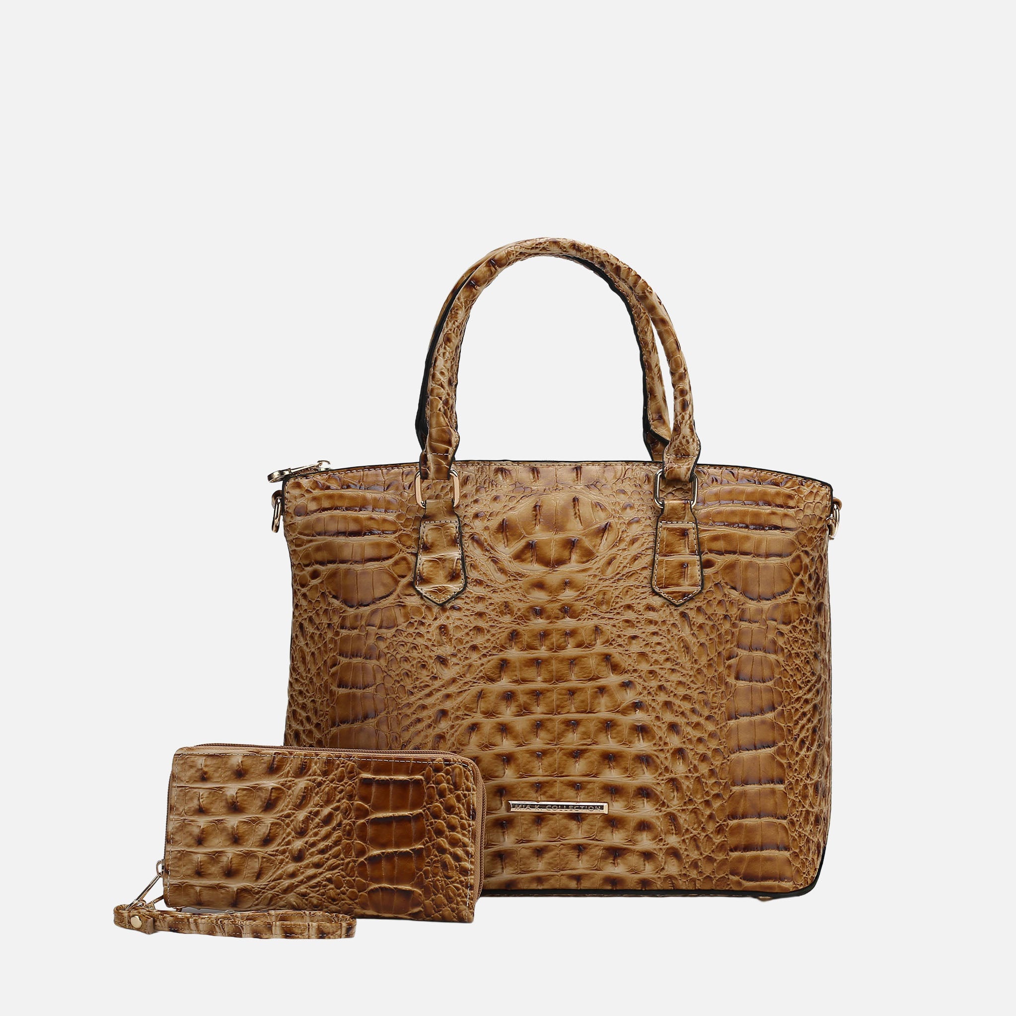  MKF Collection Liora Croc Embossed Tote Bag and Set - Croco Black - Bonton
