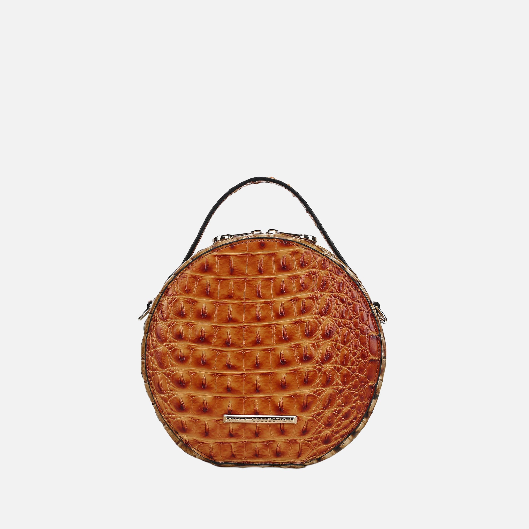  MKF Collection Ynnari Croc Round Crossbody Bag - Croco Black - Bonton
