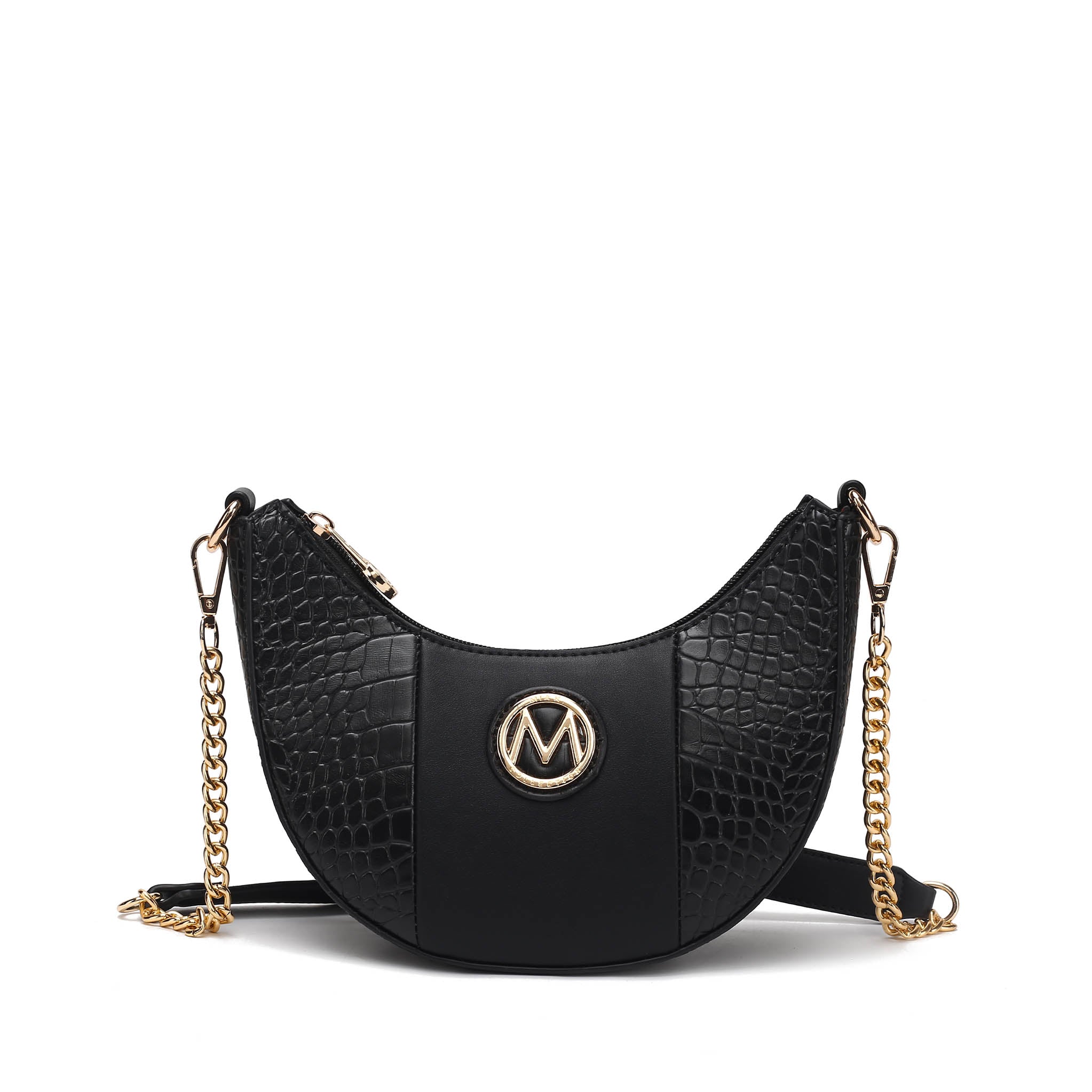  MKF Collection Amira Embossed Crossbody Bag - Black - Bonton