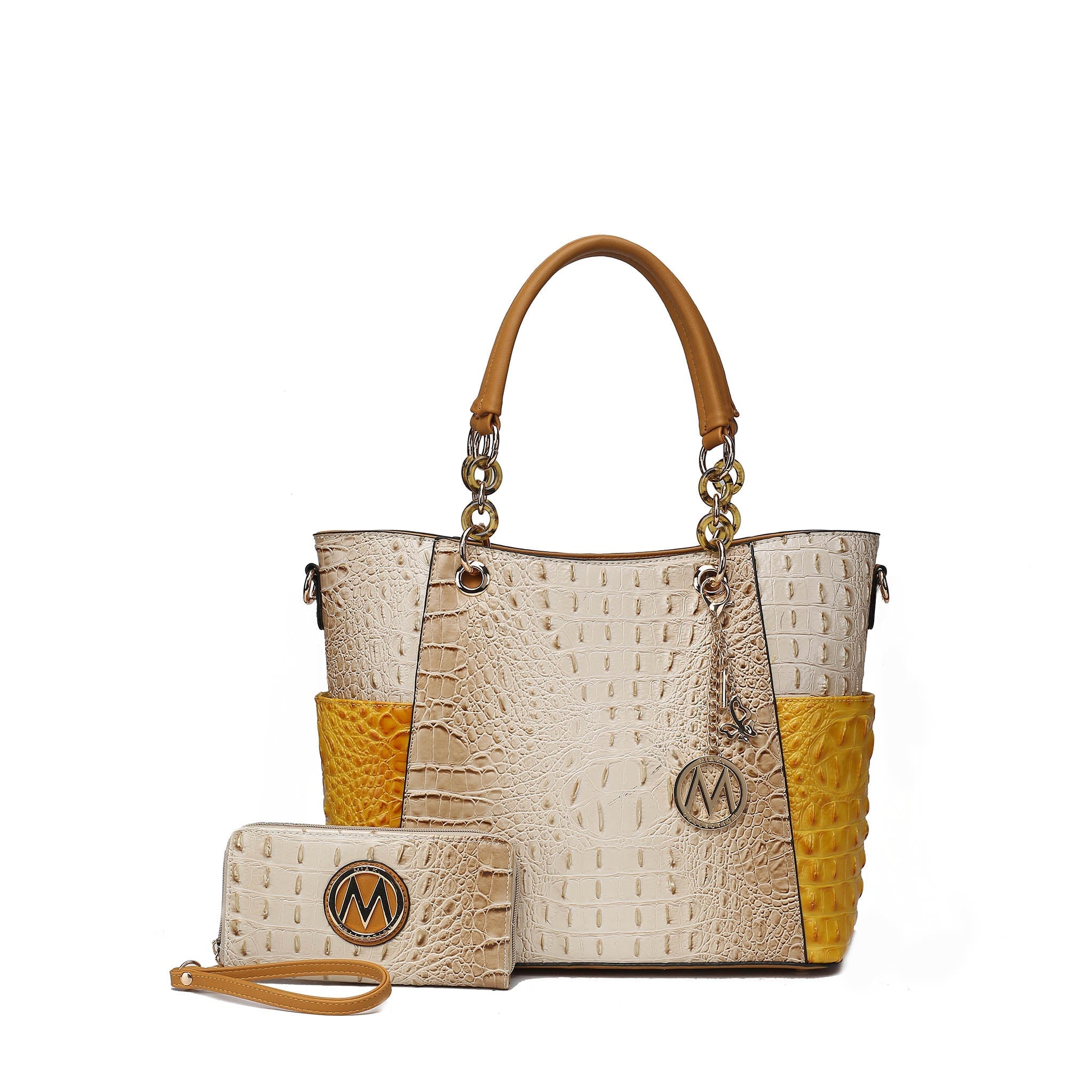  MKF Collection Merlina Tote Bag and Wallet Set - Beige - Bonton