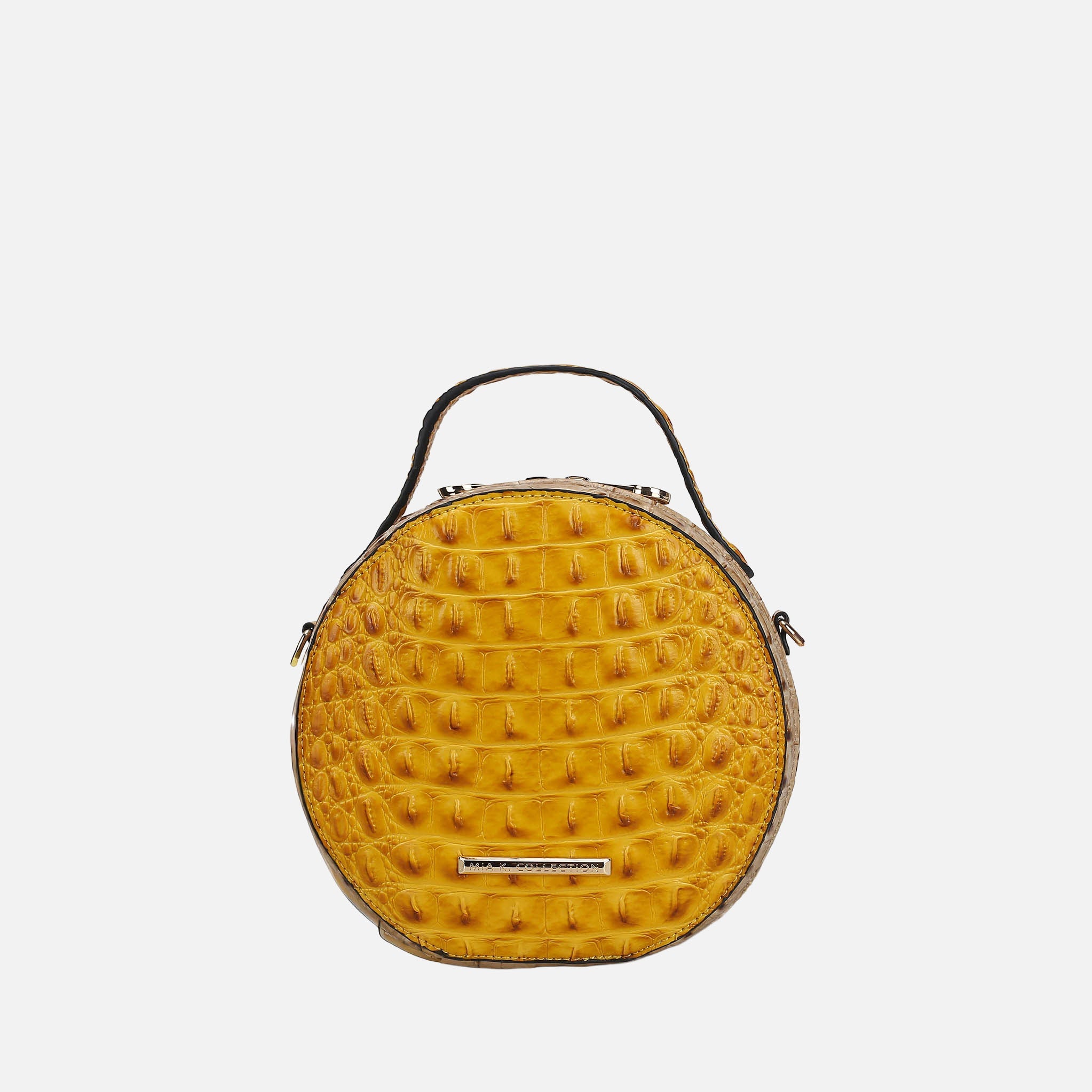  MKF Collection Ynnari Croc Round Crossbody Bag - Croco Black - Bonton