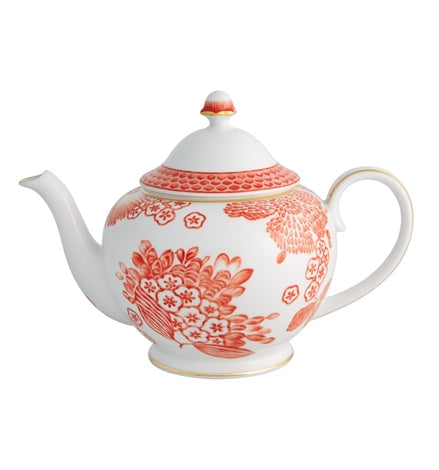  Vista Alegre Coralina Teapot - White/Orange - Bonton