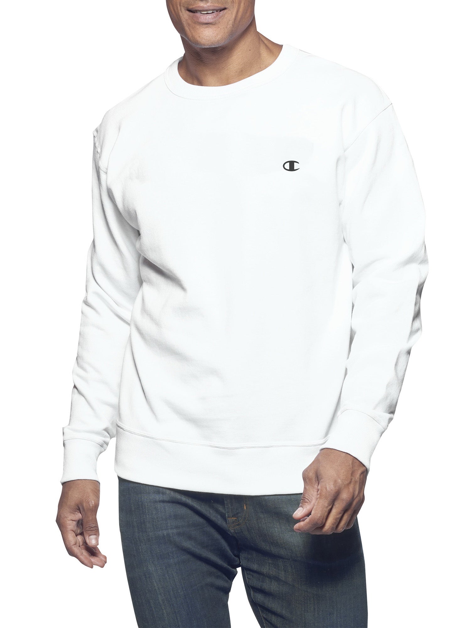  Champion Champion Big And Tall Men's 100% Cotton Long Sleeve Teeshirt - White - Bonton