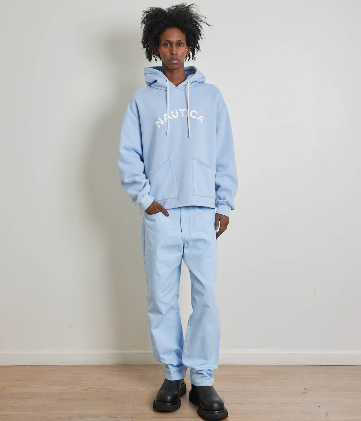  Krost x Nautica Arch Hoodie - Chambray Blue - Bonton