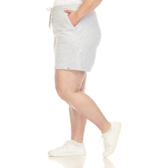 Plus Size Super Soft Drawstring Waistband Sweat Short