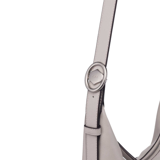 Crescent Shoulder - Hobo Bag - Ecru White / One Size