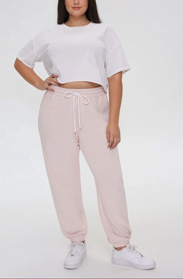  Forever 21 Plus Size Fleece Joggers - rose - Bonton