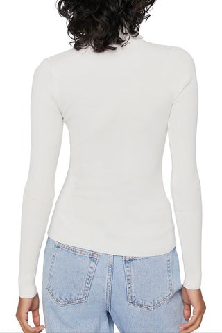 Ribbed Turtleneck Sweater-Knit Top