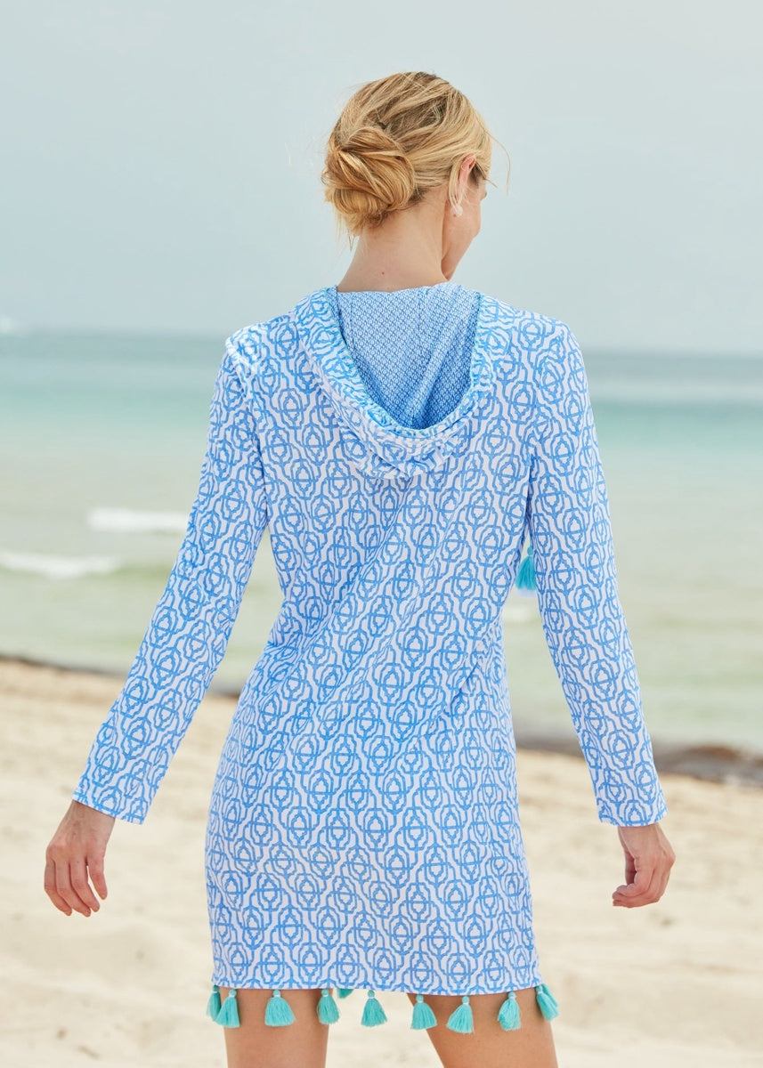  Cabana Life Lake Como Hooded Cover Up - M - Bonton