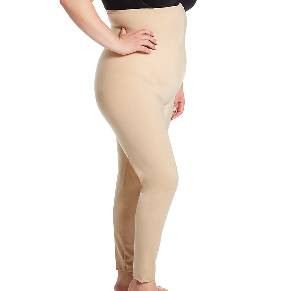  InstantFigure InstantFigure Plus Size Hi-Waist Tummy Control Leggings WP40221C - Black - Bonton