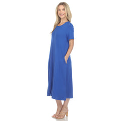 Women's Short Sleeve Midi Dress