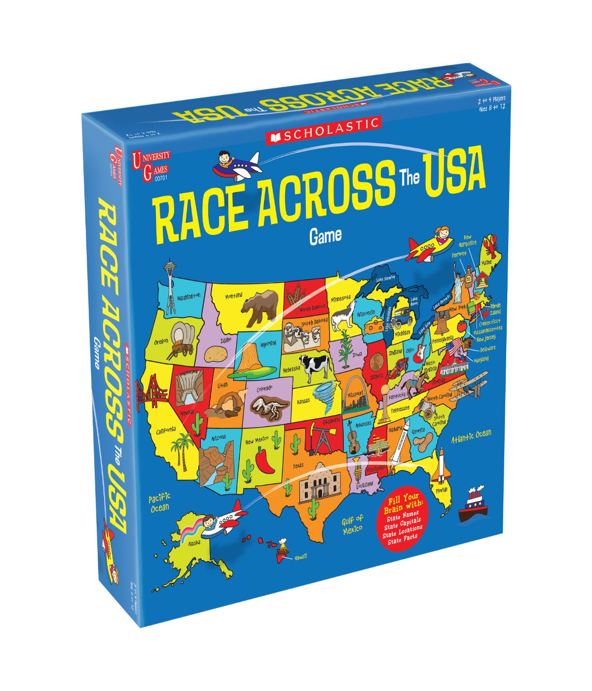  Scholastic - Race Across the USA Game Multi - Multi - Bonton