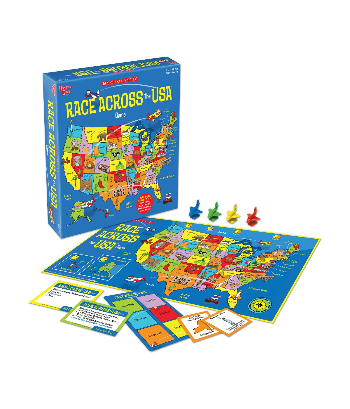  Scholastic - Race Across the USA Game Multi - Multi - Bonton