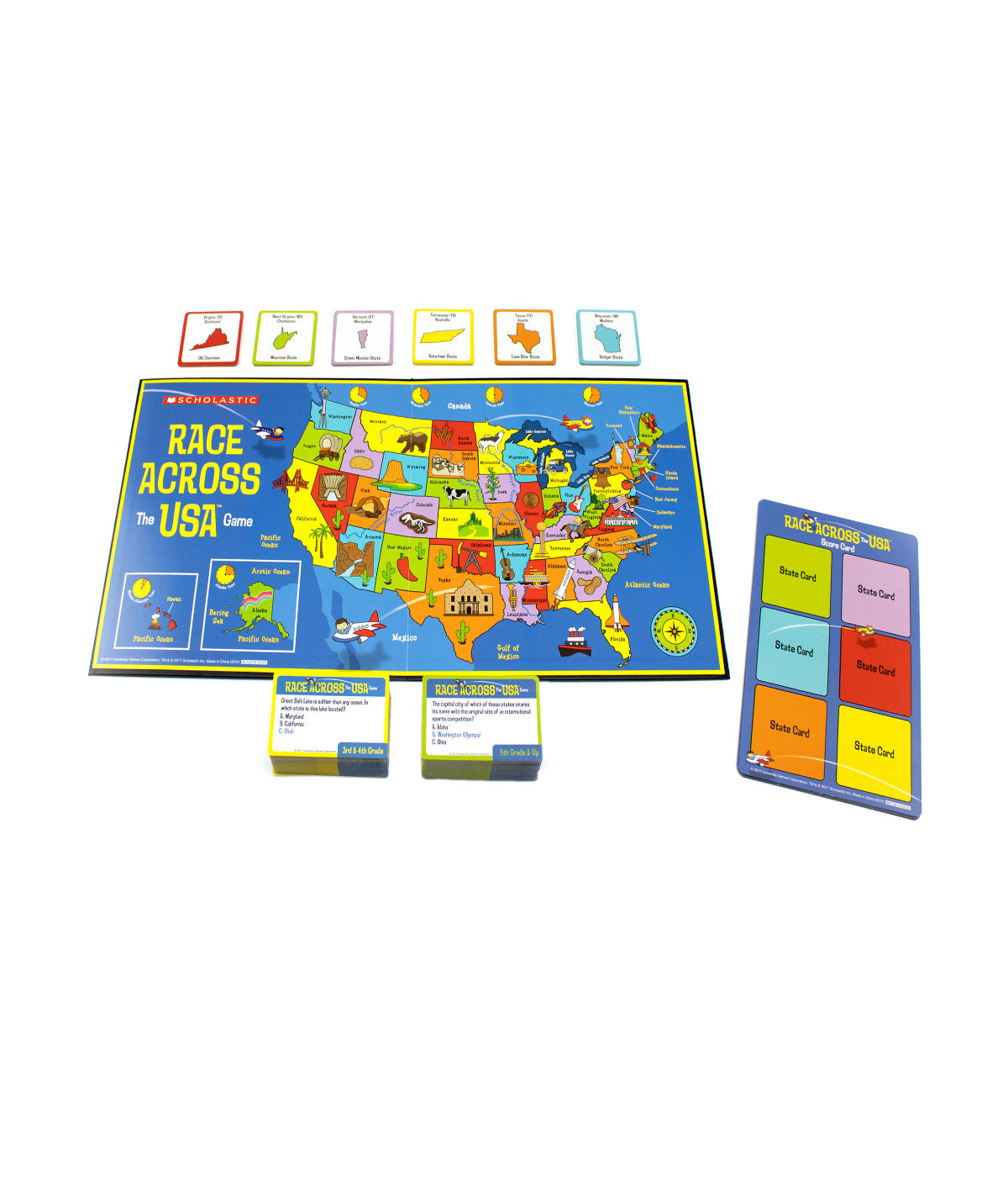  Scholastic - Race Across the USA Game Multi - Multi - Bonton