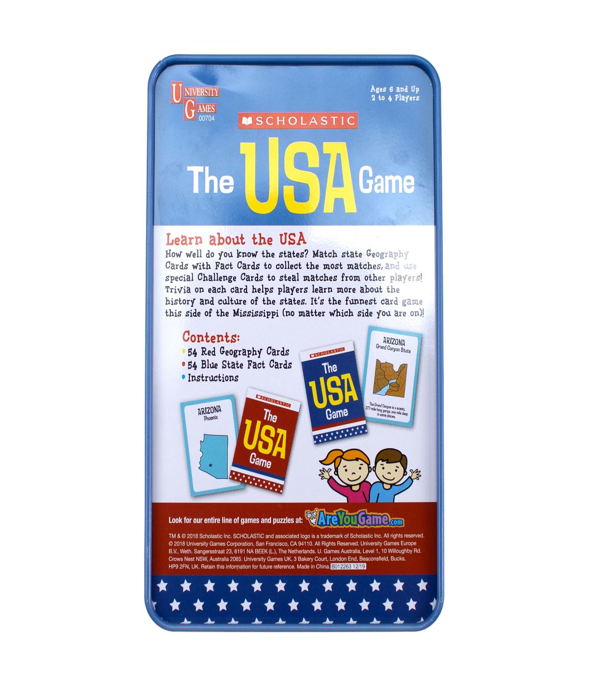  Scholastic - The USA Game Tin Multi - Multi - Bonton