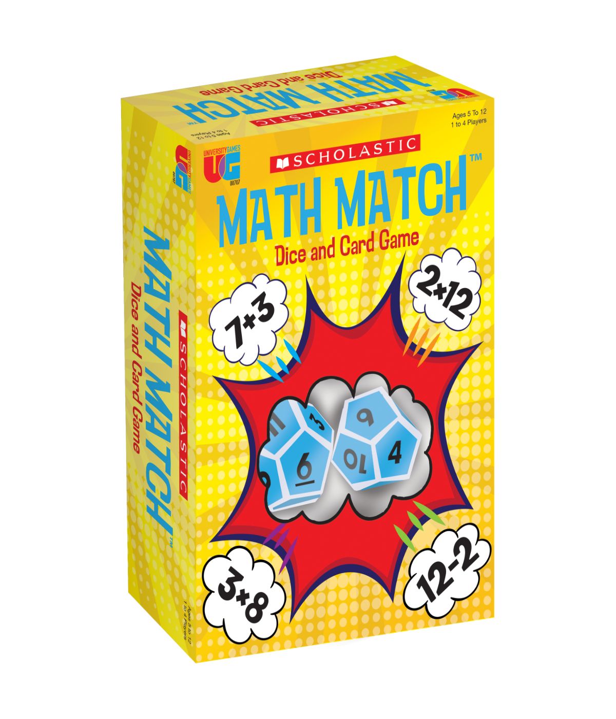  Scholastic - Math Match Dice and Card Game Multi - Multi - Bonton