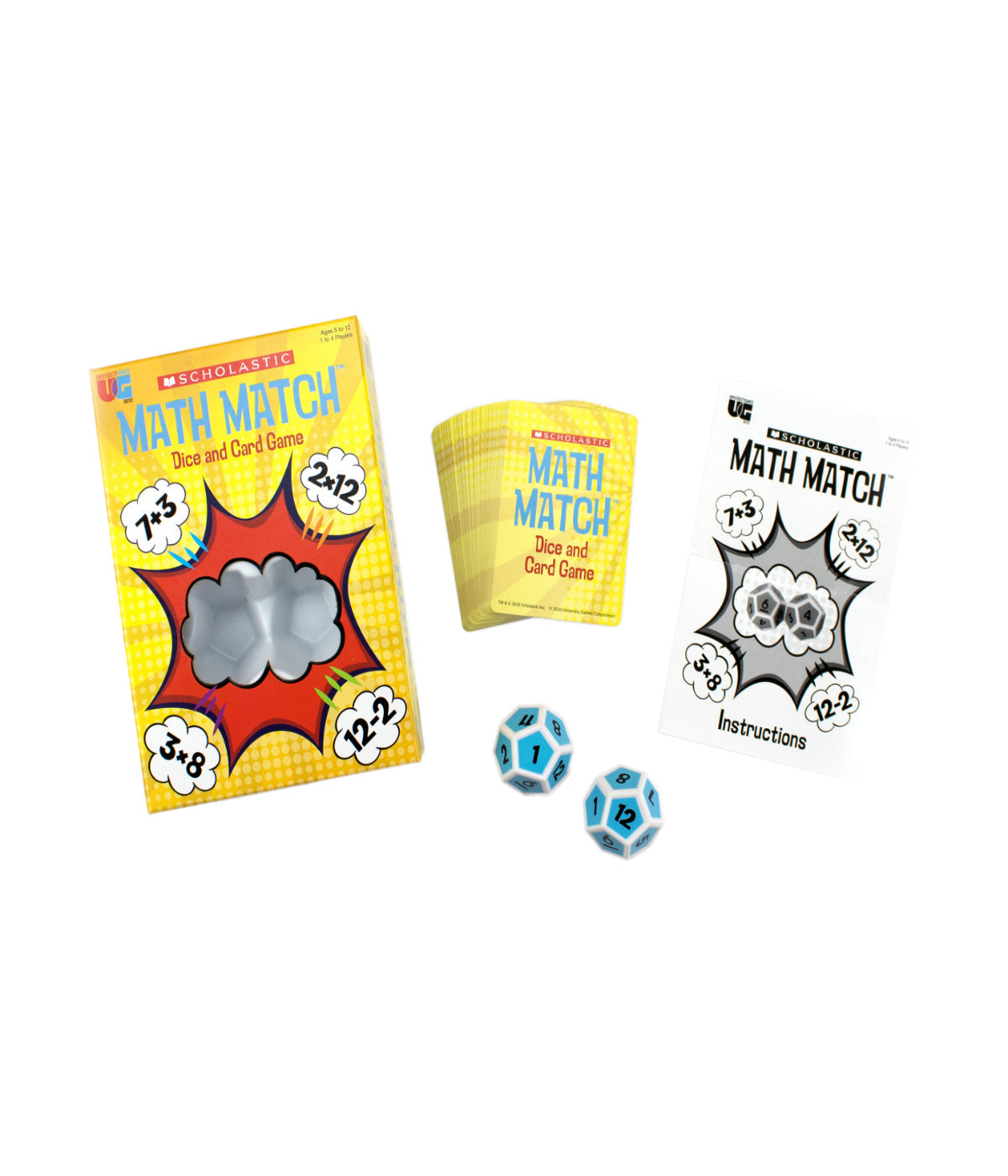  Scholastic - Math Match Dice and Card Game Multi - Multi - Bonton