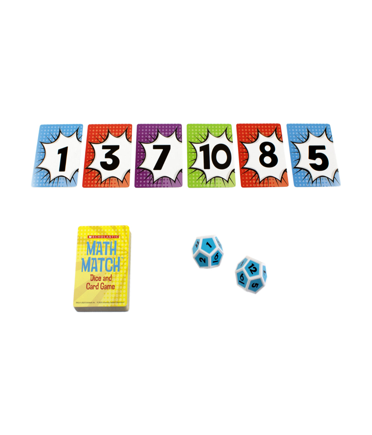  Scholastic - Math Match Dice and Card Game Multi - Multi - Bonton