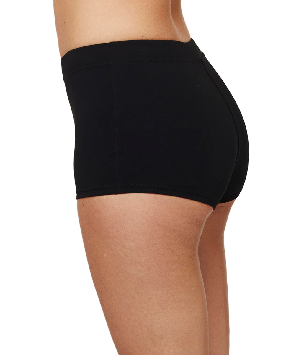  Free Sport Basic High Waist Swim Short - Black - Bonton