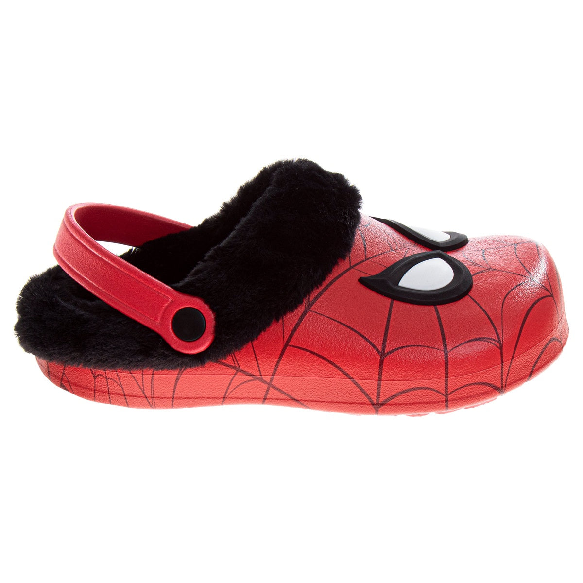  Josmo Marvel Avengers Spiderman Fuzzy Fleece Lined Clogs for Boys Winter Warm Plush Garden Shoes - 11-12 - Bonton