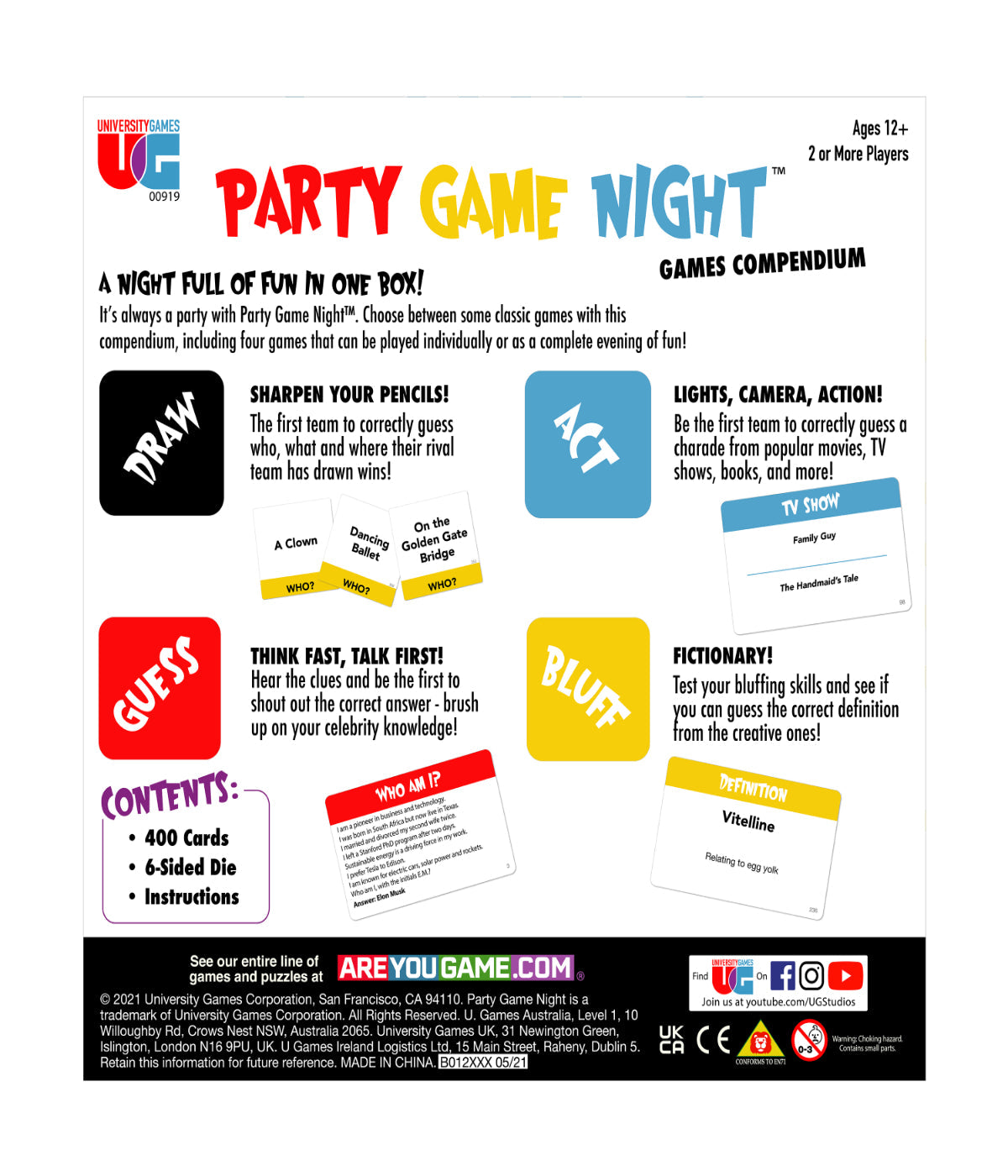  Party Game Night Games Compendium Multi - Multi - Bonton