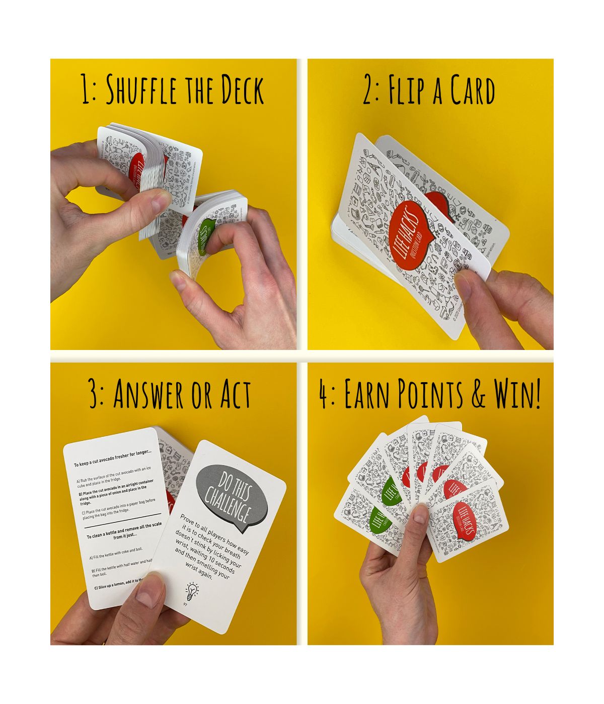  The Amazing Life Hacks Card Game Multi - Multi - Bonton