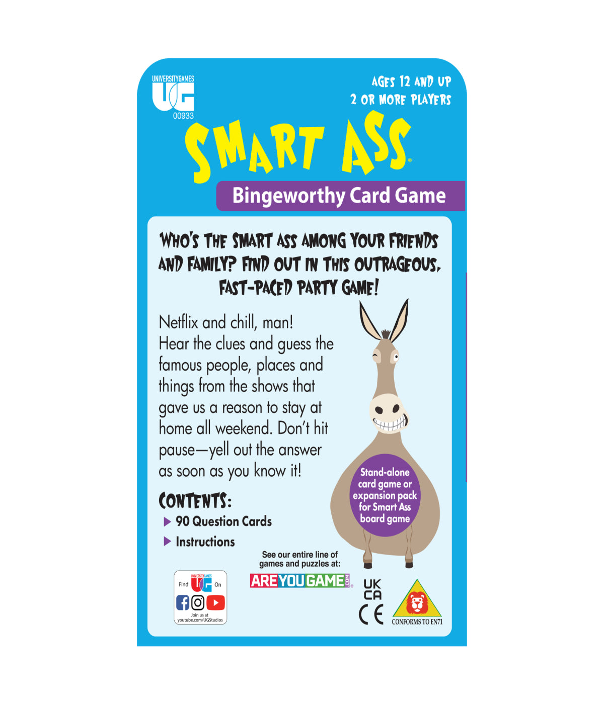  Smart Ass Bingeworthy Card Game Multi - Multi - Bonton