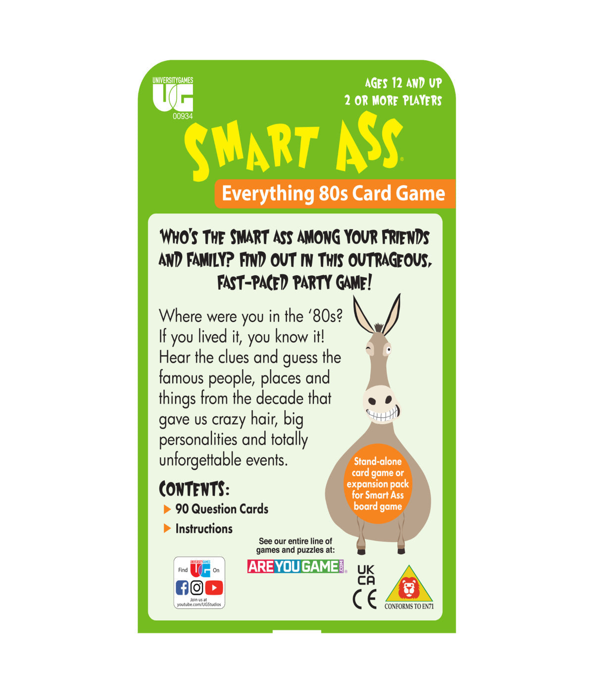  Smart Ass Everything 80s Card Game Multi - Multi - Bonton