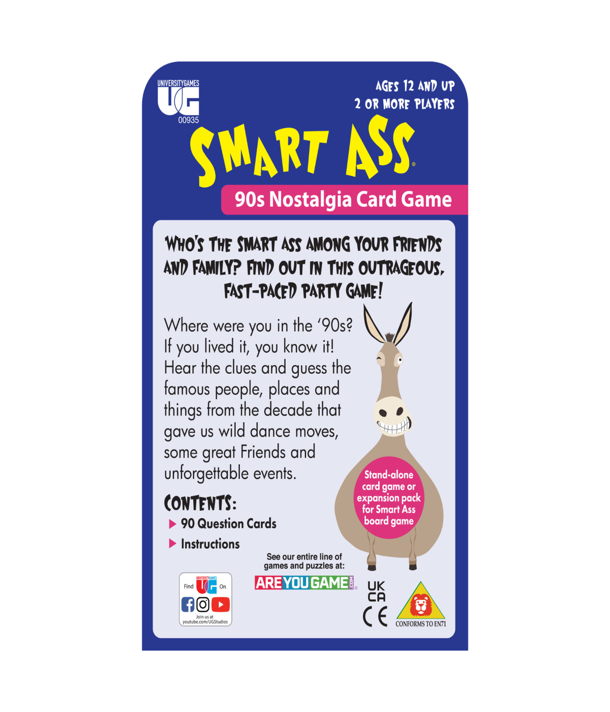  Smart Ass 90s Nostalgia Card Game Multi - Multi - Bonton