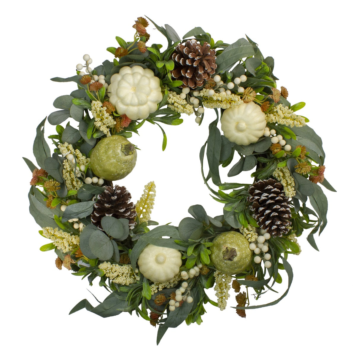  Northlight Gourds and Foliage Artificial Thanksgiving Wreath - 24-Inch  Unlit - Default Title - Bonton