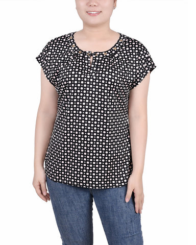 Extended Sleeve Top With Grommets