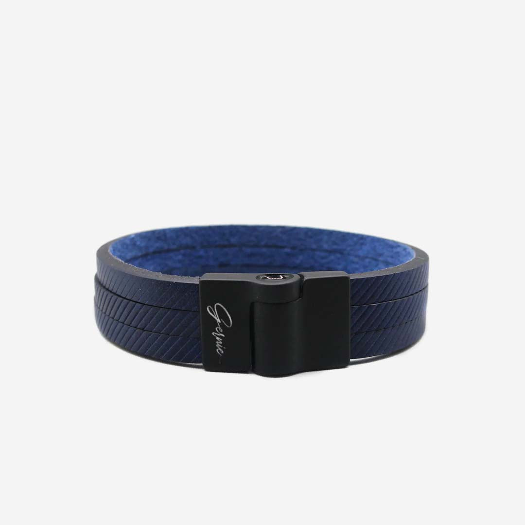  Gernie NYC Men's Malibu Leather Bracelet - Havana - Bonton