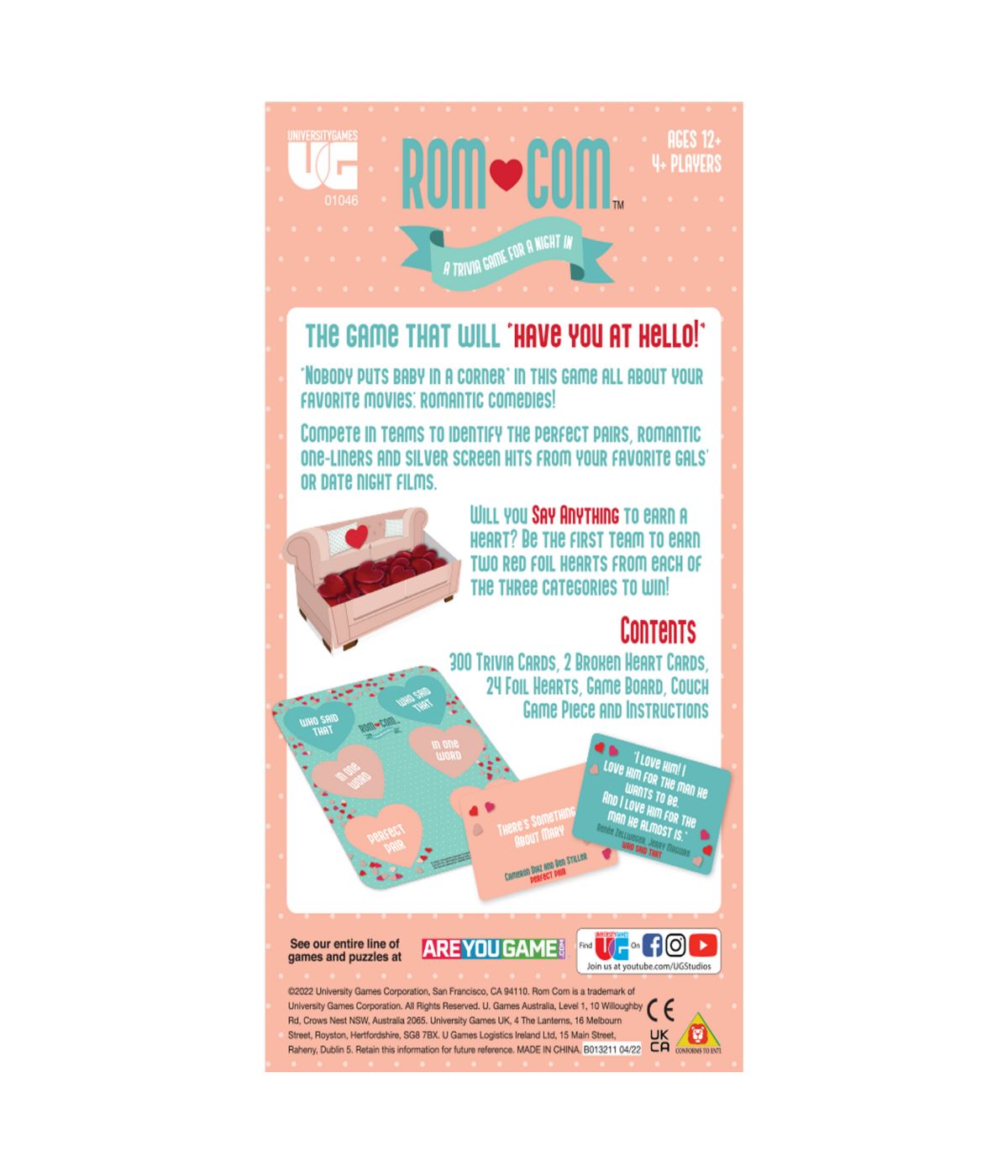  Rom Com - A Trivia Game for a Night In Multi - Multi - Bonton