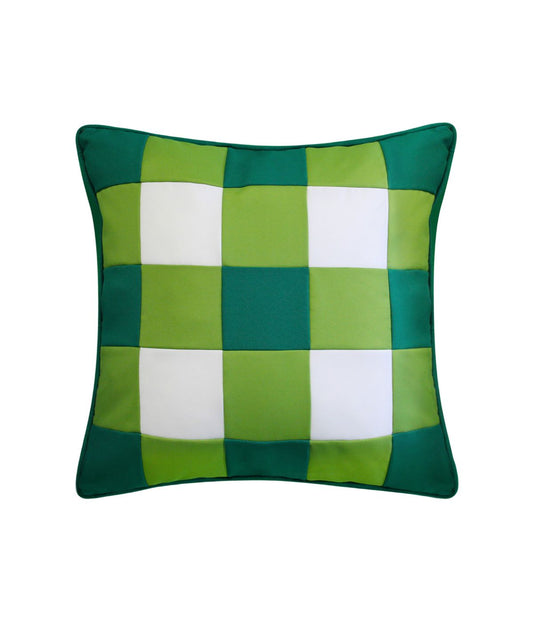 Gingham Decorative Pillow Green