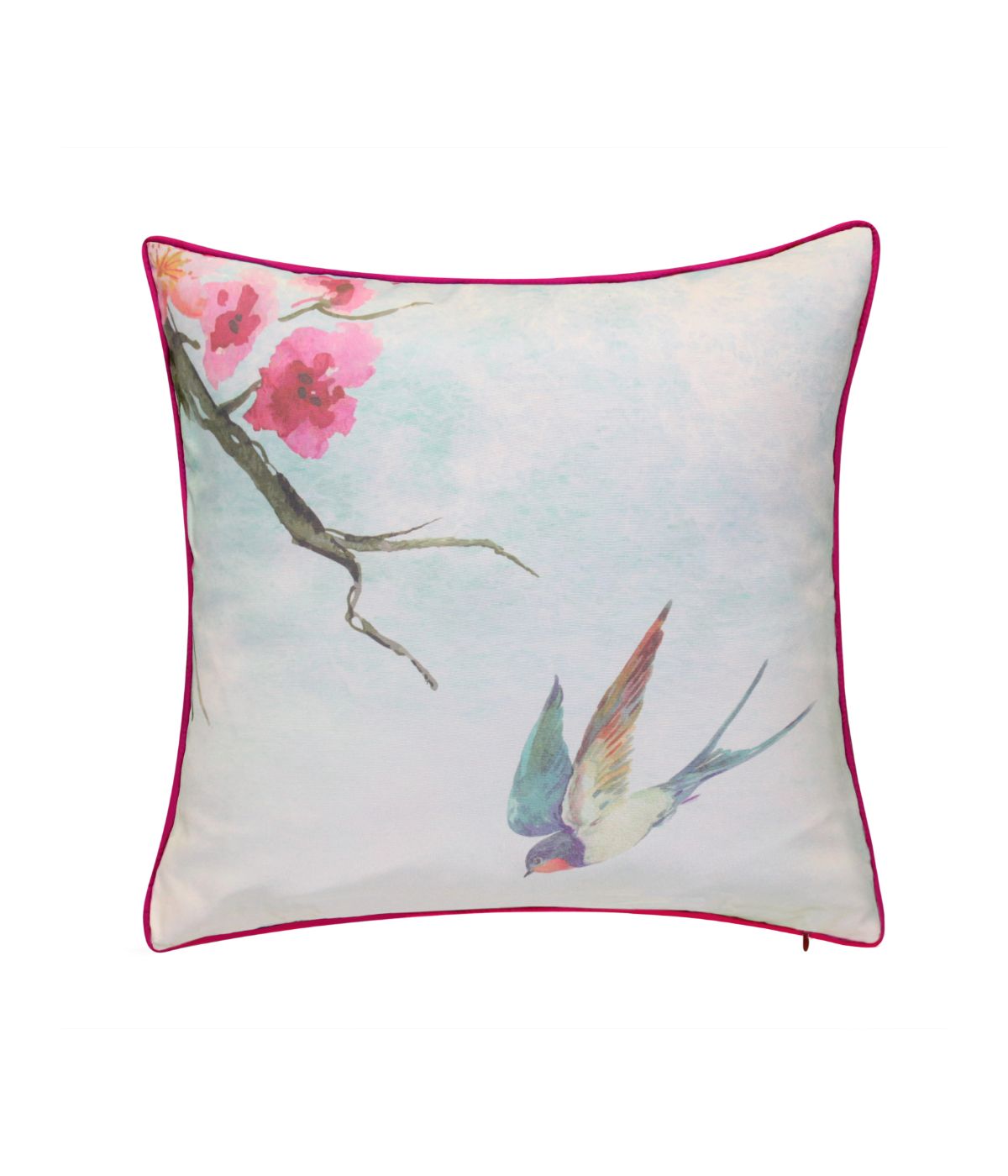  Edie @ Home Reversible Birds Decorative Outdoor Pillow - Multi - Bonton